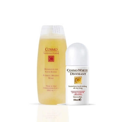 كوزمو ناتشورال غسول للمناطق الحساسة + كوزمو مزيل عرق مفتح 