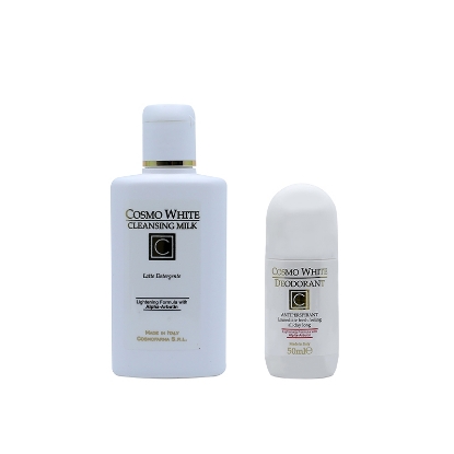 كوزمو وايت كلينسينج ميلك +كوزمو ديودرنت أوفر باكدج