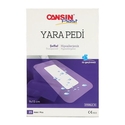 كانسين بلاست لاصق طبي شفاف بعد العمليات الجراحية 9*15 سم 25 قطعة