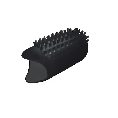 ميلو ايكو فرشاة اصبع سوداء لتبييض طبيعي للأسنان متوسطة 1 قطعة