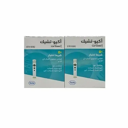 أكيو تشيك إنستانت شرائط اختبار السكر عرض عبوتين × 50 شريط