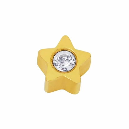 انفرنس 24C حلق طبي نجمة مع كريستال مطلي بالذهب 24 قيراط